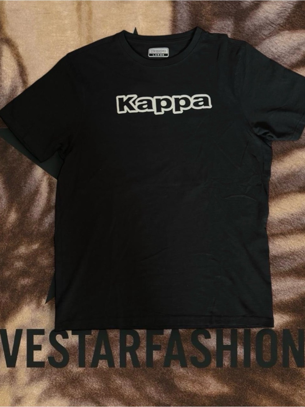 Kappa Black Short Sleeve Logo Tee